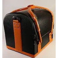 Кейс для мастера ADH-068 чорний матовий з коричневими ручками